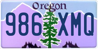 OR license plate 986XMQ