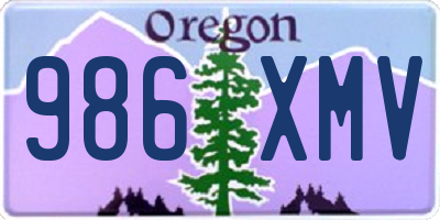OR license plate 986XMV