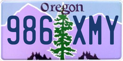 OR license plate 986XMY