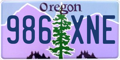 OR license plate 986XNE