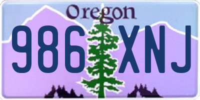 OR license plate 986XNJ