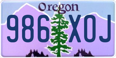OR license plate 986XOJ
