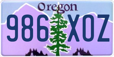 OR license plate 986XOZ