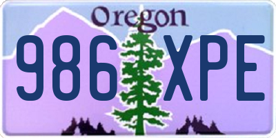 OR license plate 986XPE