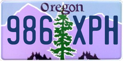 OR license plate 986XPH