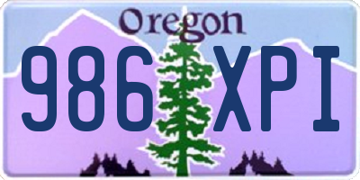 OR license plate 986XPI