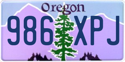 OR license plate 986XPJ