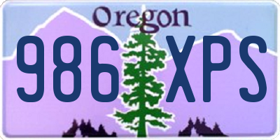 OR license plate 986XPS