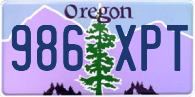 OR license plate 986XPT