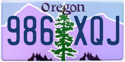 OR license plate 986XQJ