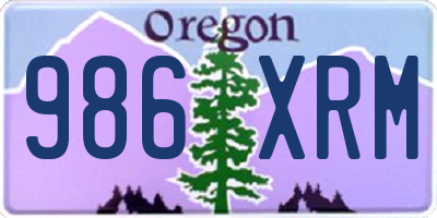 OR license plate 986XRM