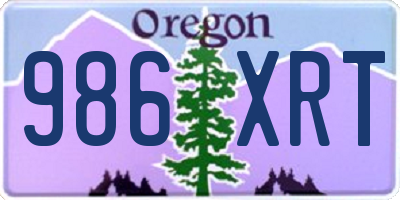 OR license plate 986XRT