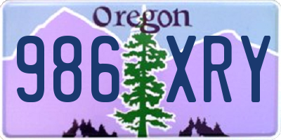 OR license plate 986XRY