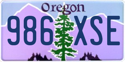 OR license plate 986XSE