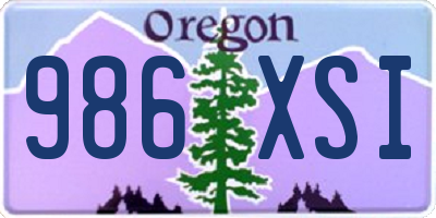 OR license plate 986XSI