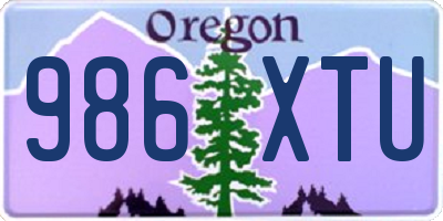 OR license plate 986XTU