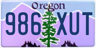 OR license plate 986XUT