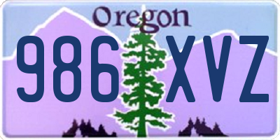 OR license plate 986XVZ