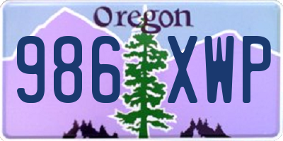 OR license plate 986XWP