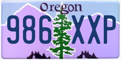 OR license plate 986XXP