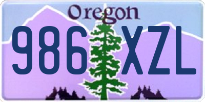 OR license plate 986XZL