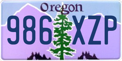 OR license plate 986XZP