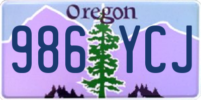 OR license plate 986YCJ