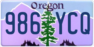 OR license plate 986YCQ