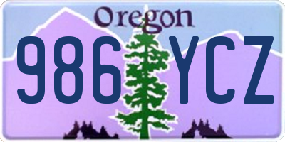 OR license plate 986YCZ
