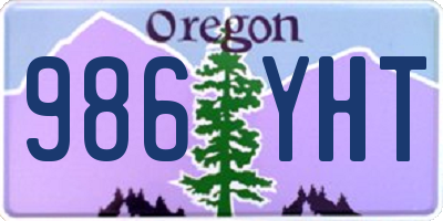 OR license plate 986YHT