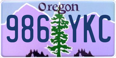 OR license plate 986YKC