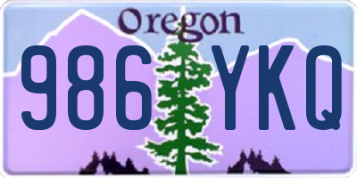 OR license plate 986YKQ