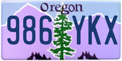 OR license plate 986YKX