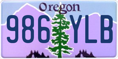 OR license plate 986YLB
