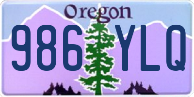 OR license plate 986YLQ