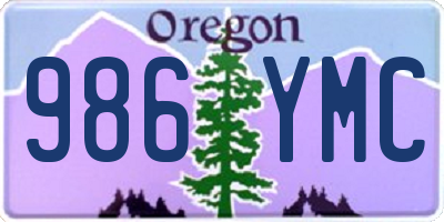OR license plate 986YMC