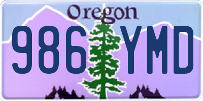 OR license plate 986YMD