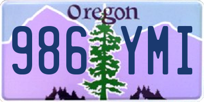 OR license plate 986YMI