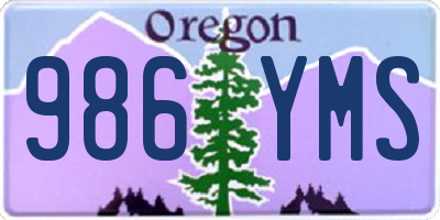 OR license plate 986YMS