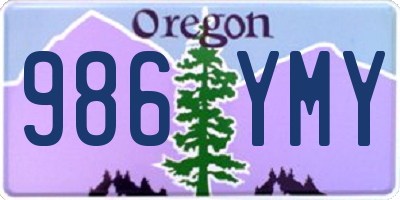 OR license plate 986YMY