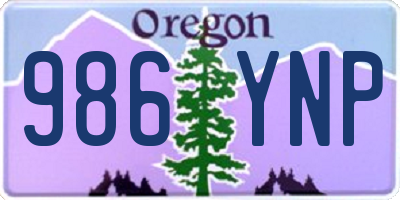 OR license plate 986YNP