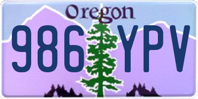 OR license plate 986YPV