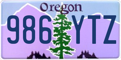 OR license plate 986YTZ