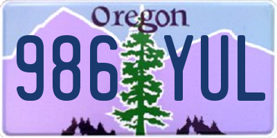 OR license plate 986YUL