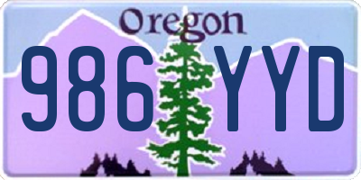 OR license plate 986YYD