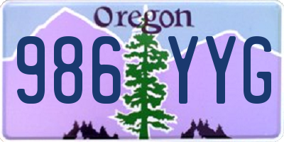 OR license plate 986YYG