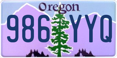 OR license plate 986YYQ