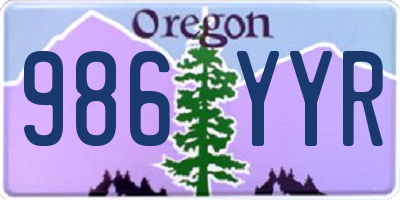 OR license plate 986YYR