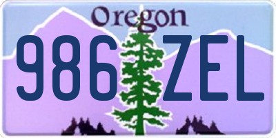 OR license plate 986ZEL