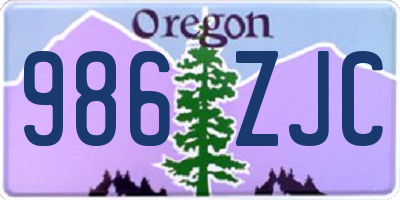 OR license plate 986ZJC